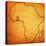 Ghana on Actual Map of Africa-michal812-Stretched Canvas