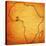 Ghana on Actual Map of Africa-michal812-Stretched Canvas