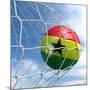 Ghanaian Soccer Ball in a Net-zentilia-Mounted Art Print