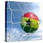 Ghanaian Soccer Ball in a Net-zentilia-Stretched Canvas