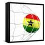 Ghanaian Soccer Ball in a Net-zentilia-Framed Stretched Canvas