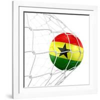 Ghanaian Soccer Ball in a Net-zentilia-Framed Art Print