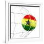 Ghanaian Soccer Ball in a Net-zentilia-Framed Art Print