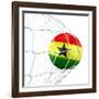 Ghanaian Soccer Ball in a Net-zentilia-Framed Art Print