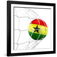 Ghanaian Soccer Ball in a Net-zentilia-Framed Art Print