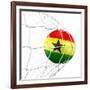 Ghanaian Soccer Ball in a Net-zentilia-Framed Premium Giclee Print