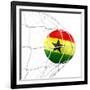 Ghanaian Soccer Ball in a Net-zentilia-Framed Premium Giclee Print