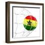 Ghanaian Soccer Ball in a Net-zentilia-Framed Art Print