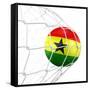 Ghanaian Soccer Ball in a Net-zentilia-Framed Stretched Canvas