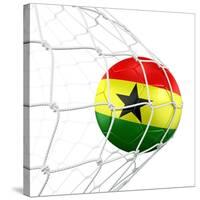 Ghanaian Soccer Ball in a Net-zentilia-Stretched Canvas