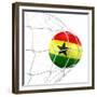 Ghanaian Soccer Ball in a Net-zentilia-Framed Premium Giclee Print