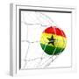 Ghanaian Soccer Ball in a Net-zentilia-Framed Art Print