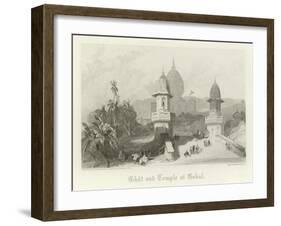 Ghat and Temple at Gokul, India-David Roberts-Framed Giclee Print