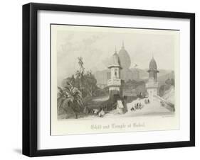 Ghat and Temple at Gokul, India-David Roberts-Framed Giclee Print