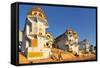 Ghats at Holy Pushkar Lake and Old Rajput Palaces, Pushkar, Rajasthan, India, Asia-Godong-Framed Stretched Canvas