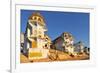 Ghats at Holy Pushkar Lake and Old Rajput Palaces, Pushkar, Rajasthan, India, Asia-Godong-Framed Photographic Print