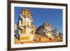 Ghats at Holy Pushkar Lake and Old Rajput Palaces, Pushkar, Rajasthan, India, Asia-Godong-Framed Photographic Print