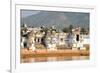 Ghats at Holy Pushkar Lake and Old Rajput Palaces, Pushkar, Rajasthan, India, Asia-Godong-Framed Photographic Print