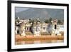 Ghats at Holy Pushkar Lake and Old Rajput Palaces, Pushkar, Rajasthan, India, Asia-Godong-Framed Photographic Print