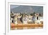 Ghats at Holy Pushkar Lake and Old Rajput Palaces, Pushkar, Rajasthan, India, Asia-Godong-Framed Photographic Print