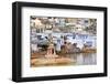 Ghats at Holy Pushkar Lake and Old Rajput Palaces, Pushkar, Rajasthan, India, Asia-Godong-Framed Photographic Print