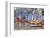 Ghats at Holy Pushkar Lake and Old Rajput Palaces, Pushkar, Rajasthan, India, Asia-Godong-Framed Photographic Print