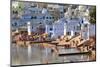 Ghats at Holy Pushkar Lake and Old Rajput Palaces, Pushkar, Rajasthan, India, Asia-Godong-Mounted Photographic Print