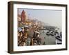 Ghats on the River Ganges, Varanasi (Benares), Uttar Pradesh, India, Asia-Jochen Schlenker-Framed Photographic Print