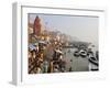 Ghats on the River Ganges, Varanasi (Benares), Uttar Pradesh, India, Asia-Jochen Schlenker-Framed Photographic Print