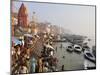 Ghats on the River Ganges, Varanasi (Benares), Uttar Pradesh, India, Asia-Jochen Schlenker-Mounted Photographic Print