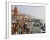 Ghats on the River Ganges, Varanasi (Benares), Uttar Pradesh, India, Asia-Jochen Schlenker-Framed Photographic Print