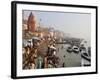 Ghats on the River Ganges, Varanasi (Benares), Uttar Pradesh, India, Asia-Jochen Schlenker-Framed Photographic Print