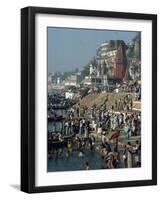 Ghats on the River Ganges, Varanasi, Uttar Pradesh State, India-Woolfitt Adam-Framed Photographic Print