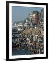 Ghats on the River Ganges, Varanasi, Uttar Pradesh State, India-Woolfitt Adam-Framed Photographic Print