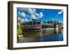 Ghent Canal and Medieval Building. Ghent, Belgium-f9photos-Framed Photographic Print