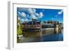 Ghent Canal and Medieval Building. Ghent, Belgium-f9photos-Framed Photographic Print