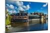 Ghent Canal and Medieval Building. Ghent, Belgium-f9photos-Mounted Photographic Print