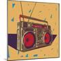 Ghetto Blaster Boombox Graphic Illustration-Ilya Stock Works-Mounted Art Print