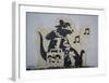 Ghetto Blaster Rat-Banksy-Framed Giclee Print