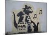 Ghetto Blaster Rat-Banksy-Mounted Giclee Print