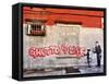 Ghetto for LIfe-Banksy-Framed Stretched Canvas