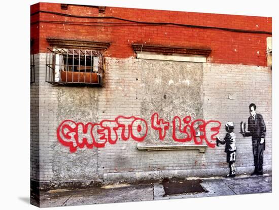 Ghetto for LIfe-Banksy-Stretched Canvas