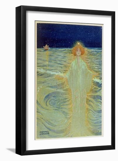 Ghost Appearing Above the Sea During the Night, Early 20th Century-Ernst Ludwig Kirchner-Framed Giclee Print