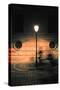 Ghost Bike Beneath Lamp Post in Denmark Photo Poster-null-Stretched Canvas