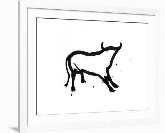 Ghost Bull-Rosa Mesa-Framed Art Print