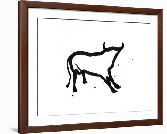 Ghost Bull-Rosa Mesa-Framed Art Print