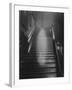 Ghost Descending the Staircase at Raynham Hall, Norfolk, England-null-Framed Photographic Print