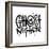 Ghost Night - Urban Style Graffiti Lettering Sprayed with Leak in Black on White. Vector Hand Drawn-Svetlana Shamshurina-Framed Photographic Print