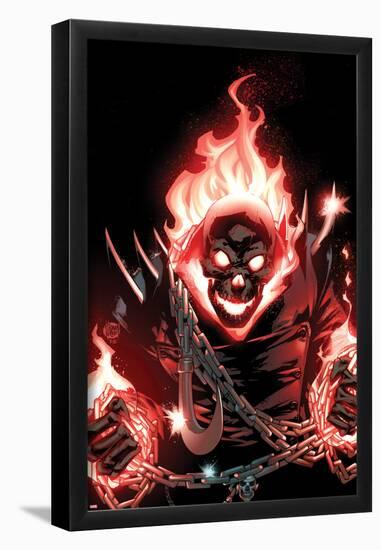 Ghost Rider No.1 Cover: Ghost Rider Flaming-Adam Kubert-Framed Poster