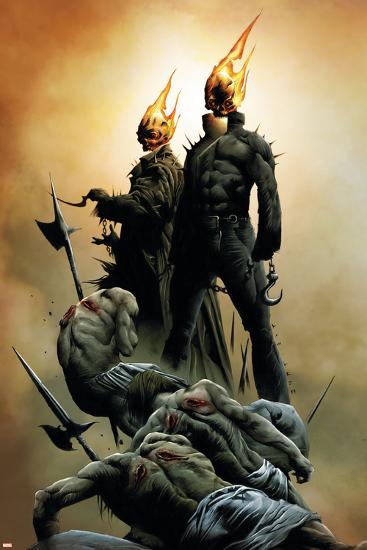 Ghost Riders: Heavens On Fire No.1 Cover: Ghost Rider-Jae Lee-Lamina Framed Poster